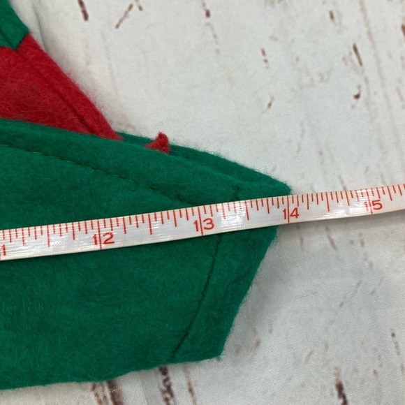 Christmas Elf Hat Felt Red & Green Sz OSFM - Picture 8 of 10
